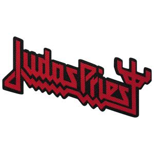 p1347-patch-textile-rock-a-gogo-judas-priest-cut-out-logo-noir-rouge-9-5x4-2-cm
