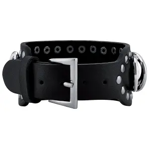 Bracelet cuir à multi anneaux Rock à Gogo image-1