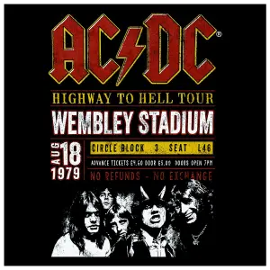Tričko Rock à Gogo Ac/dc - Éco Wembley 1979 image-1