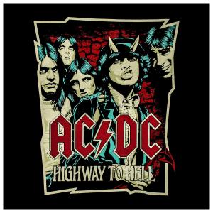 T-shirt Rock à Gogo Ac/dc - Highway To Hell Sketch image-1