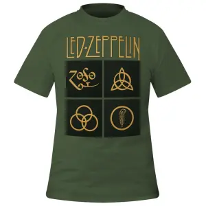 T-shirt Rock à Gogo Led Zeppelin Gold Symbols image-0
