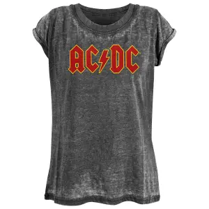 Women's T-shirt Rock à Gogo AC/DC Burnout Logo image-0