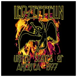 Women's T-shirt Rock à Gogo Led Zeppelin Black Flames image-1