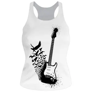 Camiseta de tirantes mujer Rock à Gogo Guitar Bird image-0