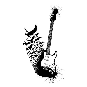 Camiseta de tirantes mujer Rock à Gogo Guitar Bird image-1