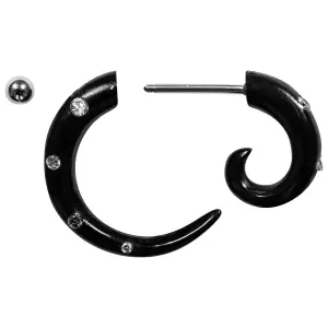 Boucles d'oreilles femme Rock Daddy Spirale Strass image-1