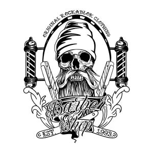 Camiseta Rockablok Barber White image-1