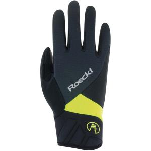 10-110034k392-lange-handschoenen-roeckl-runaz-zwart-gele-fluo