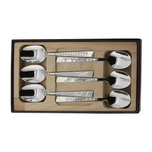 Set of 6 stainless steel coffee spoons, home decor Roger Orfèvre