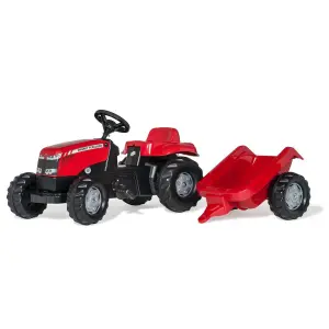 Jeux de voiture - Massey Ferguson + remorque Rolly Toys image-1