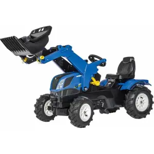Jeux de voiture - New Holland + Chargeur + Pneus Pneumatiques Rolly Toys