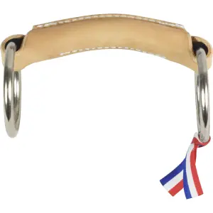 Mundstück 2 Ringe für Pferd rund aus Leder Ronzon Legend image-1