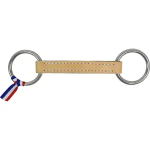 Mordedor de 2 anillos para caballo de cuero plano Ronzon Legend image-0