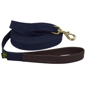 Thick cotton lunging rein with smooth leather handle Ronzon Legend Pro image-0