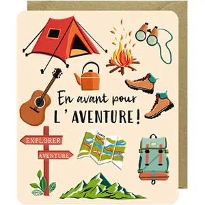 Tarjeta doble Rosanna Rossi Odyssee - Anniversaire Camping image-0