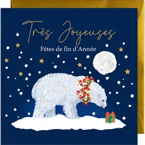 Doppelte Weihnachtskarte Rosanna Rossi Winter Moon image-0