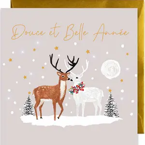 Doppelte Weihnachtskarte Rosanna Rossi Winter Moon image-0