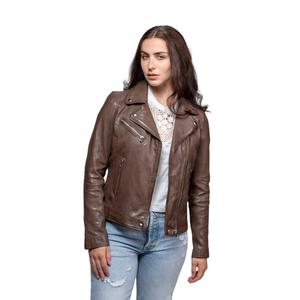 Women's leather jacket Rose Garden Olympe
