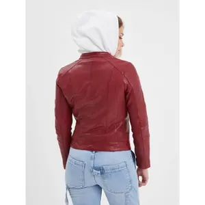 Blouson cuir femme Rose Garden Jolya Lamb Vita image-1