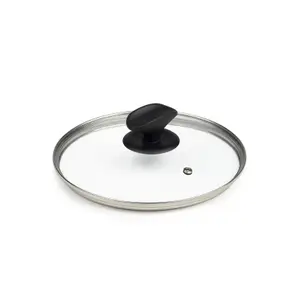 Glass lid with steel edge Rosmarino image-0