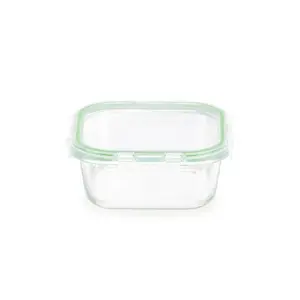 Contenitore quadrato in vetro con coperchio Rosmarino Bake&Go image-1