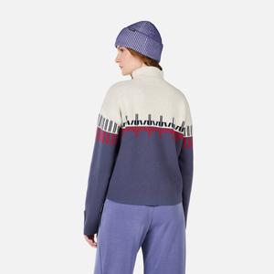 Pull de gola alta com padrões para mulher Rossignol image-1