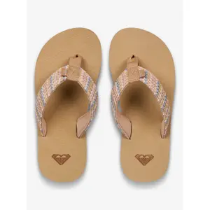 Girl's flip-flops Roxy Porto Raffia image-3