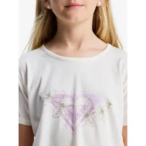 Organic Cotton T-Shirt Girl Roxy Lilyregular Night image-4