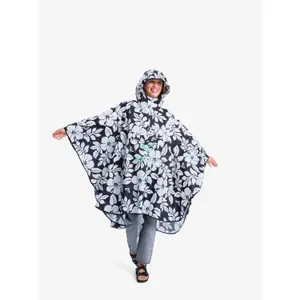 Women's rain poncho Roxy Midnight image-0