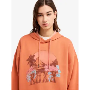 Women's hooded sweatshirt Roxy Lineup Oversized image-4