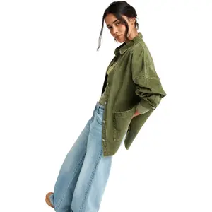 Corduroy long-sleeve overshirt for women Roxy Kick Back image-1