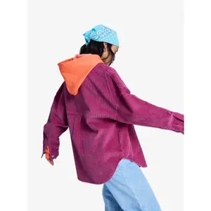 Corduroy long-sleeve overshirt for women Roxy Kick Back image-3