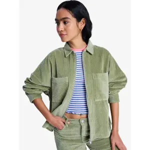 Women's Velvet Zip-Up Jacket Roxy Chilled Out Washed Cord image-1