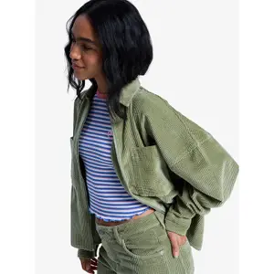 Women's Velvet Zip-Up Jacket Roxy Chilled Out Washed Cord image-6