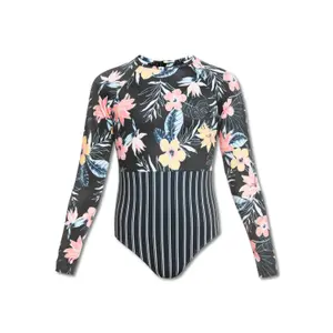 Girl's lycra T-shirt Roxy Flowers Addict image-0