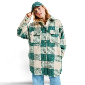 Fleece jacket with button closure for women Roxy Over And Above image-0