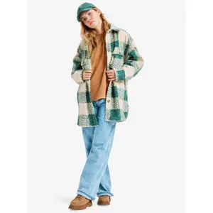 Fleece jacket with button closure for women Roxy Over And Above image-1
