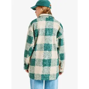 Fleece jacket with button closure for women Roxy Over And Above image-3