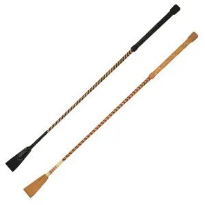Horse riding whip in braided leather Ruiz-Diaz image-0
