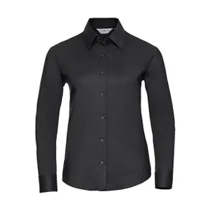 Langarmshirt, Damen Russell Athletic Classic Oxford