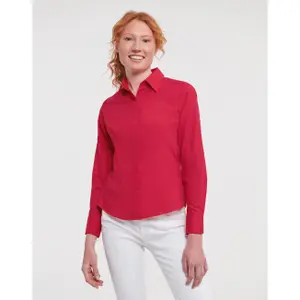 Women's long sleeve shirt Russell Athletic Fitted Poplin image-1