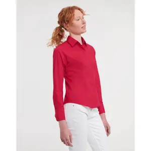 Women's long sleeve shirt Russell Athletic Fitted Poplin image-2