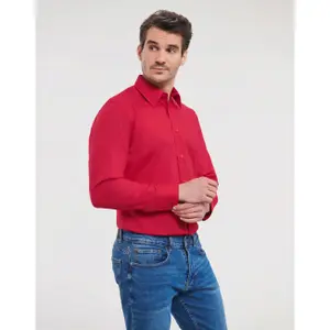 Bespoke Long Sleeve Shirt in Poplin Russell Athletic image-4