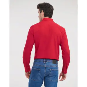 Bespoke Long Sleeve Shirt in Poplin Russell Athletic image-3