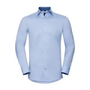 Herringbone pattern long sleeve shirt Russell image-0