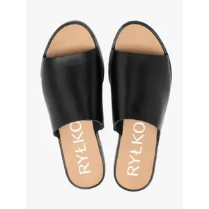 Women's leather slides Ryłko image-3