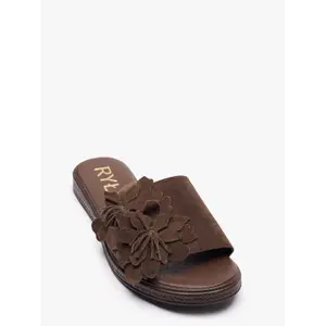 High-Quality Suede Leather Mules Women Ryłko Kaja image-2
