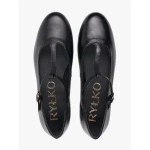Leather T-bar ballet flats for women Ryłko Judie image-4