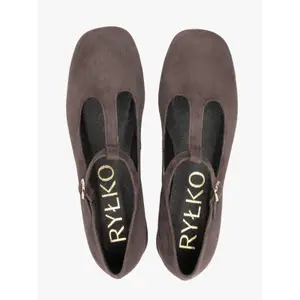 Women's suede heels Ryłko T-Bar image-4