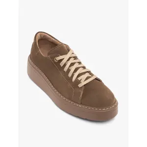 Lace-Up Suede and Leather Trainers for Women Ryłko image-3